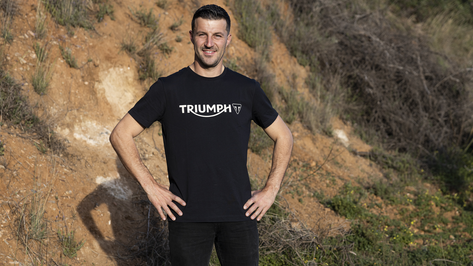 Clement Desalle in Triumph t-shirt