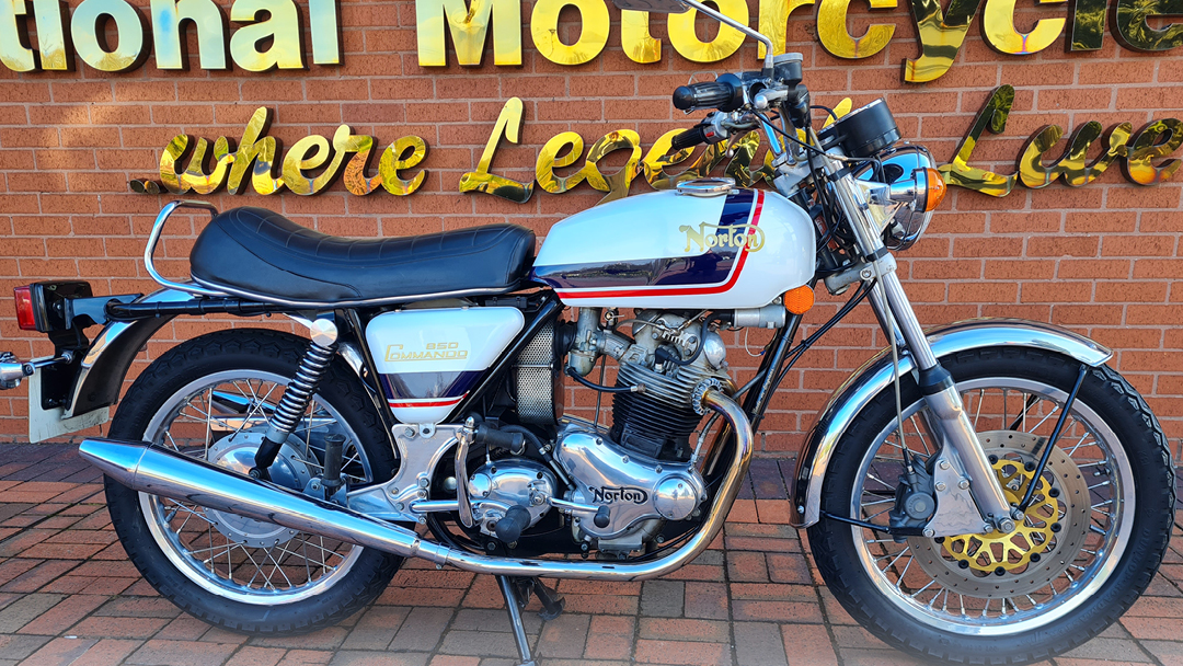 1974 Norton Commando, 1st prize 2023 National Motorcycle Museum Summer Raffle.