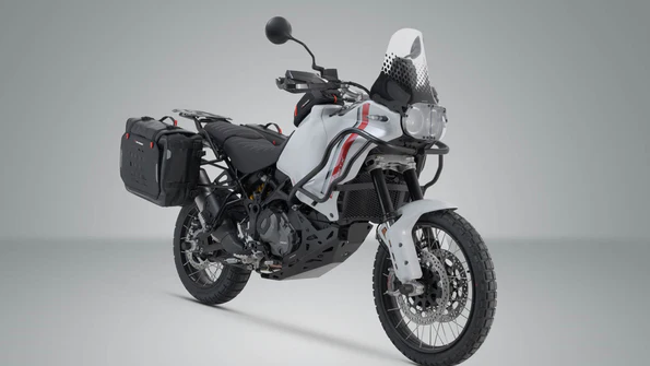 Ducati DesertX with SW-Motech crash protection accessories