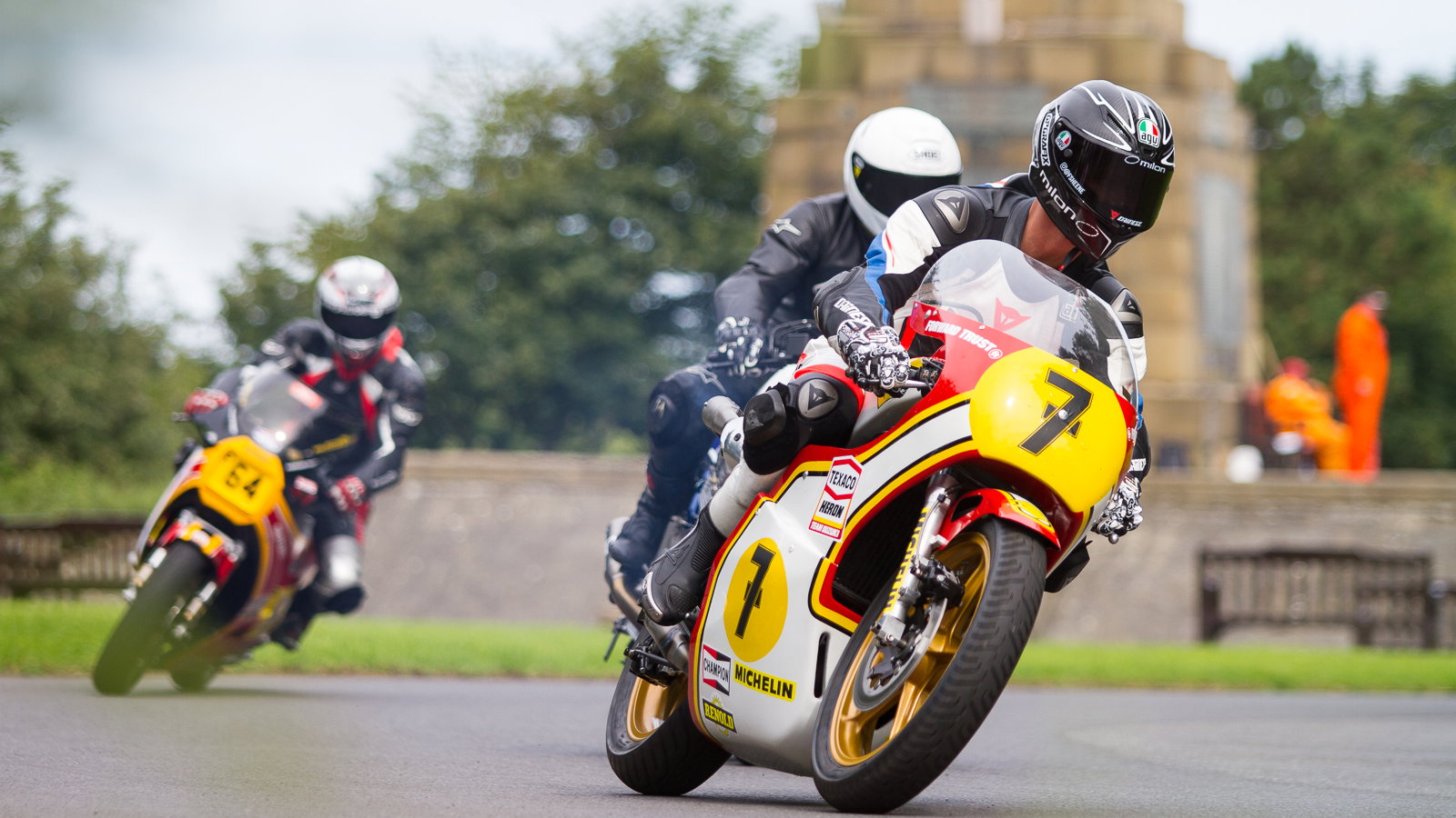 Freddie Sheene on Barry Sheene's 1984 XR14. - Suzuki