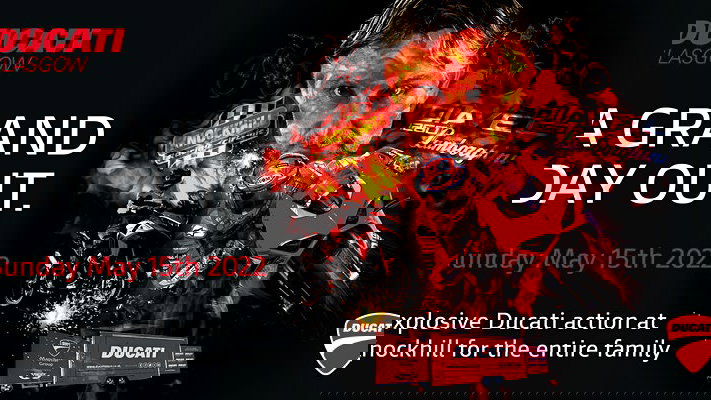 Ducati Glasgow Knockhill poster.