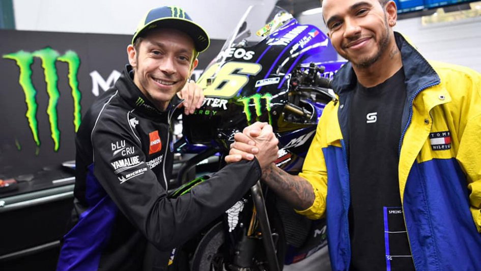 Valentino Rossi, Lewis Hamilton