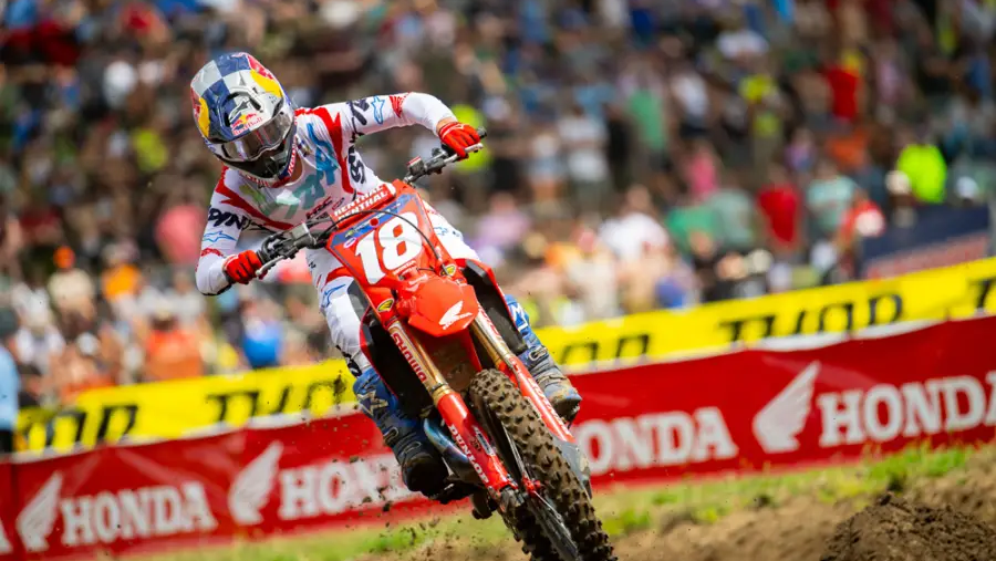 Jett Lawrence, 2023 AMA Pro Motocross Ironman National. - Honda