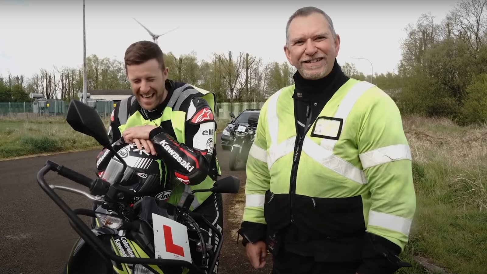 Jonathan Rea learning to ride a motorcycle