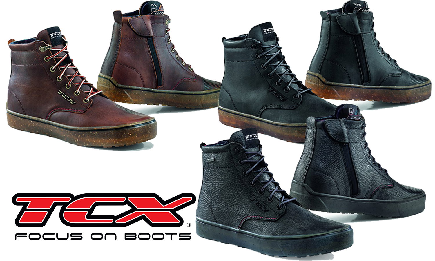 New TCX leather boots - Dartwood WP & Gore-Tex motorcycle footwear