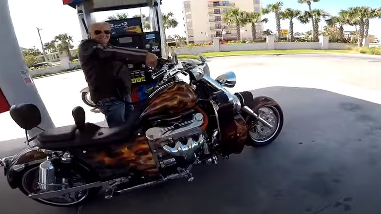 V8 nitrous motorcycle