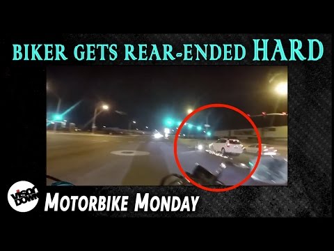Biker gets rear-ended HARD | Motorbike Monday