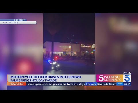 10 hospitalized after motor officer crashes into crowd at Palm Springs holiday parade
