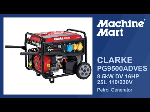 Clarke PG9500ADVES 8.5kW Dual Voltage (230V/110V) Petrol Generator