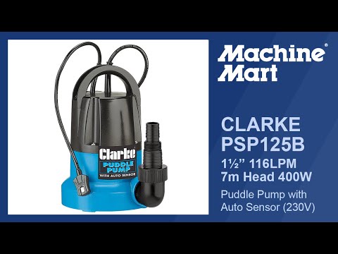 Clarke PSP125B 1½" 400W 116LPM 7m Head Puddle Pump With Auto Sensor (230V)