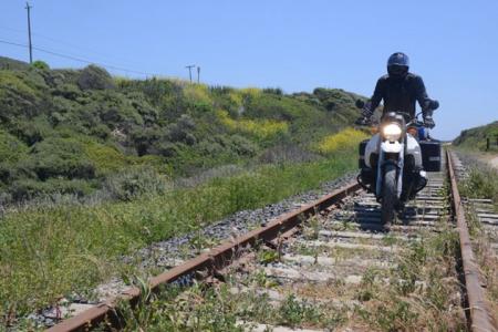 Ladder-carrying biker causes three-car smash