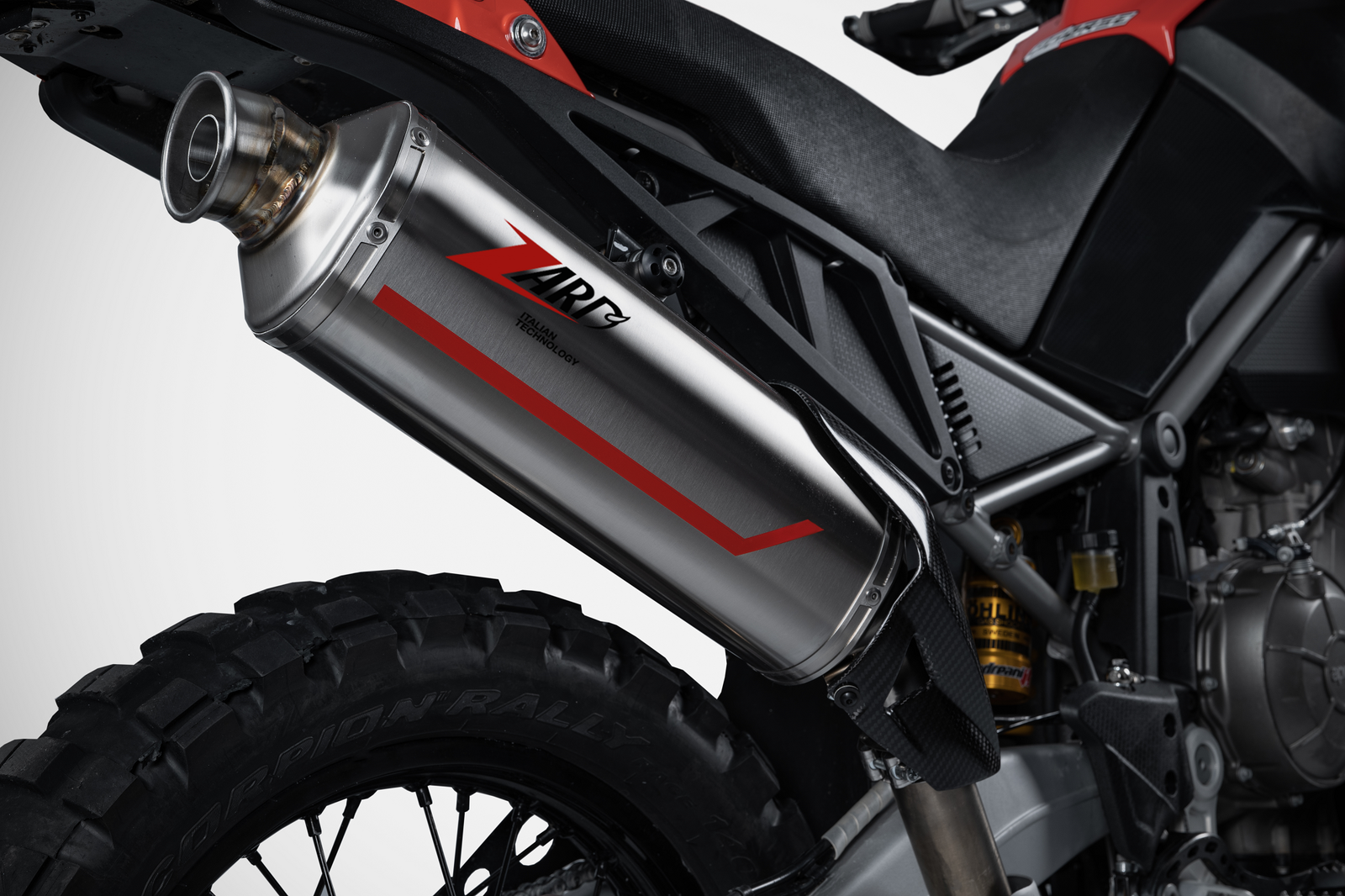 Zard Sabbia slip-on on Aprilia Tuareg 660